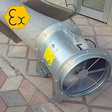 Axde-Atex-Mob mobil exproof duman tahliye fanı, mobil havalandırma aspiratörü atex